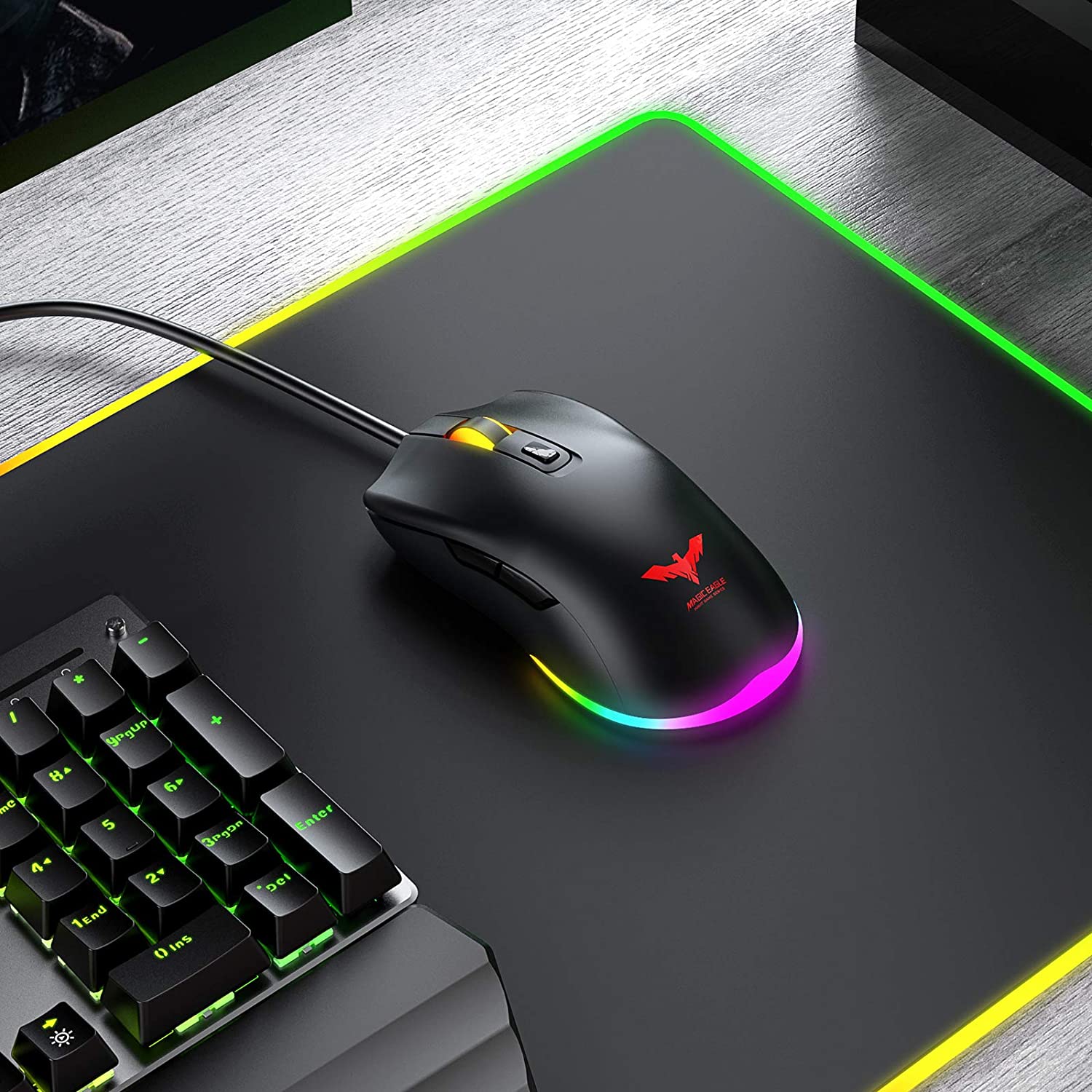 HAVIT MS732 RGB Gaming Mouse with 6400 DPI, Programmable, 7 Color Backlights, 6 Buttons (2020 Version) - Image 9