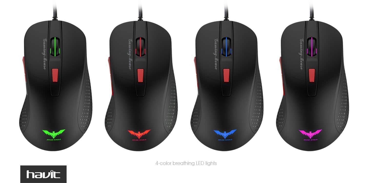 HAVIT HV-MS745 Ergonomic Gaming Mouse with AVAGO 5050, 2800 DPI, 4 LED - Image 3