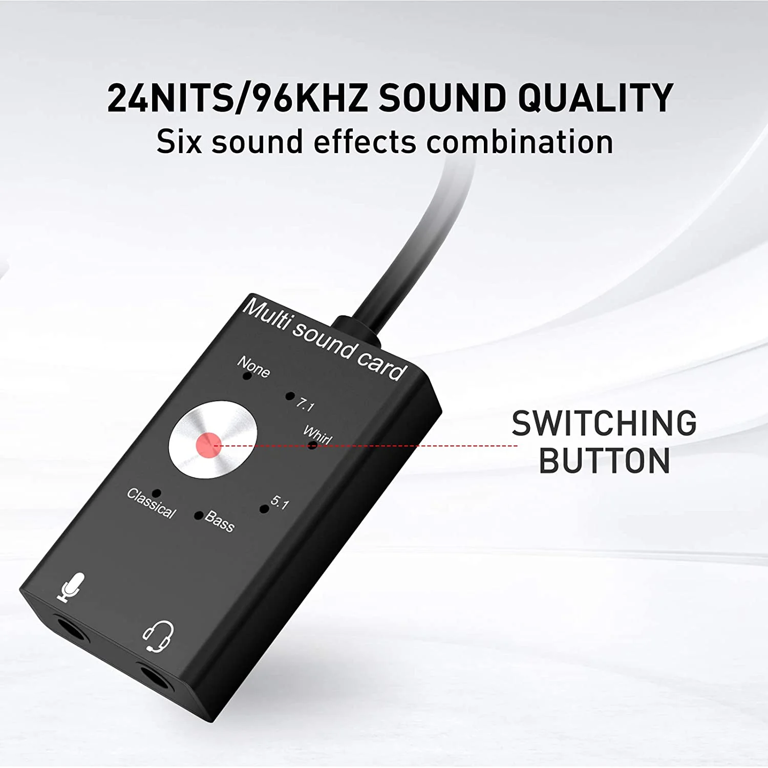 HAVIT HV-SD1039 Audio Adapter External USB Sound Card with 3.5mm Headphone and Microphone Jack - Image 4