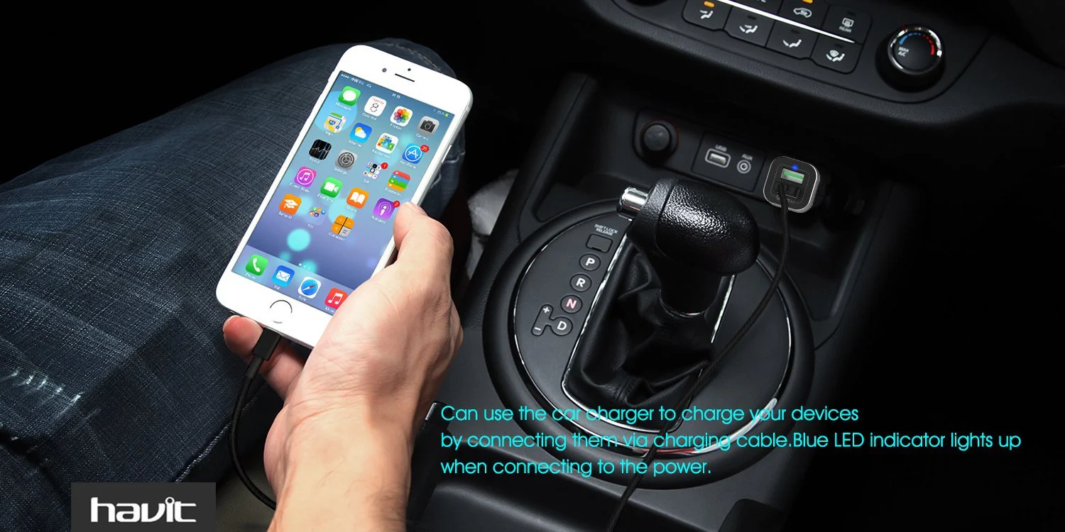 HAVIT HV-ST001 QC 3.0 Car Charger & 3A Braided Micro USB Cable, 36W, Dual USB Ports - Image 5