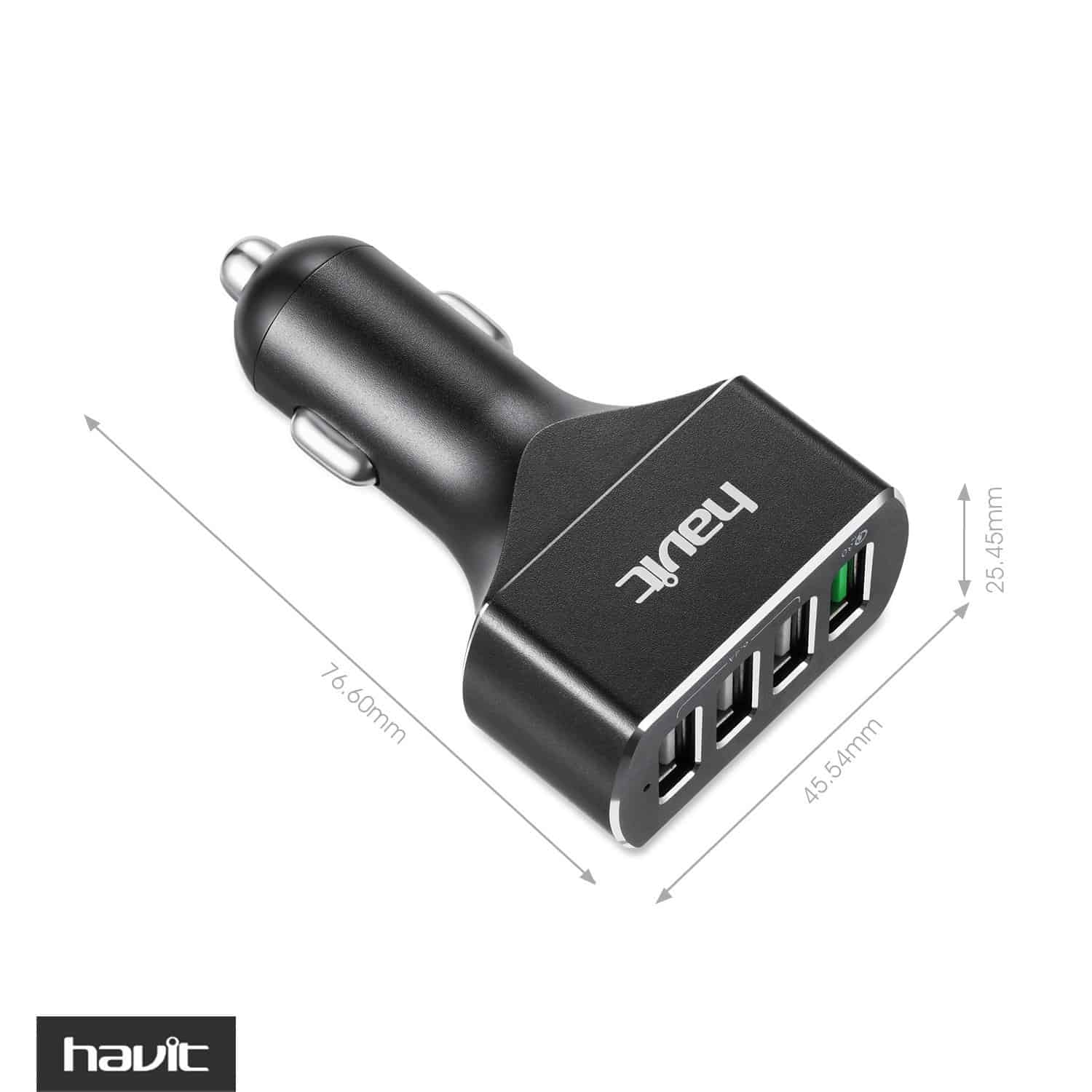 HAVIT HV-UC2034 Quick Charge 3.0 Car Charger, 54W, 4 USB Ports - Image 8