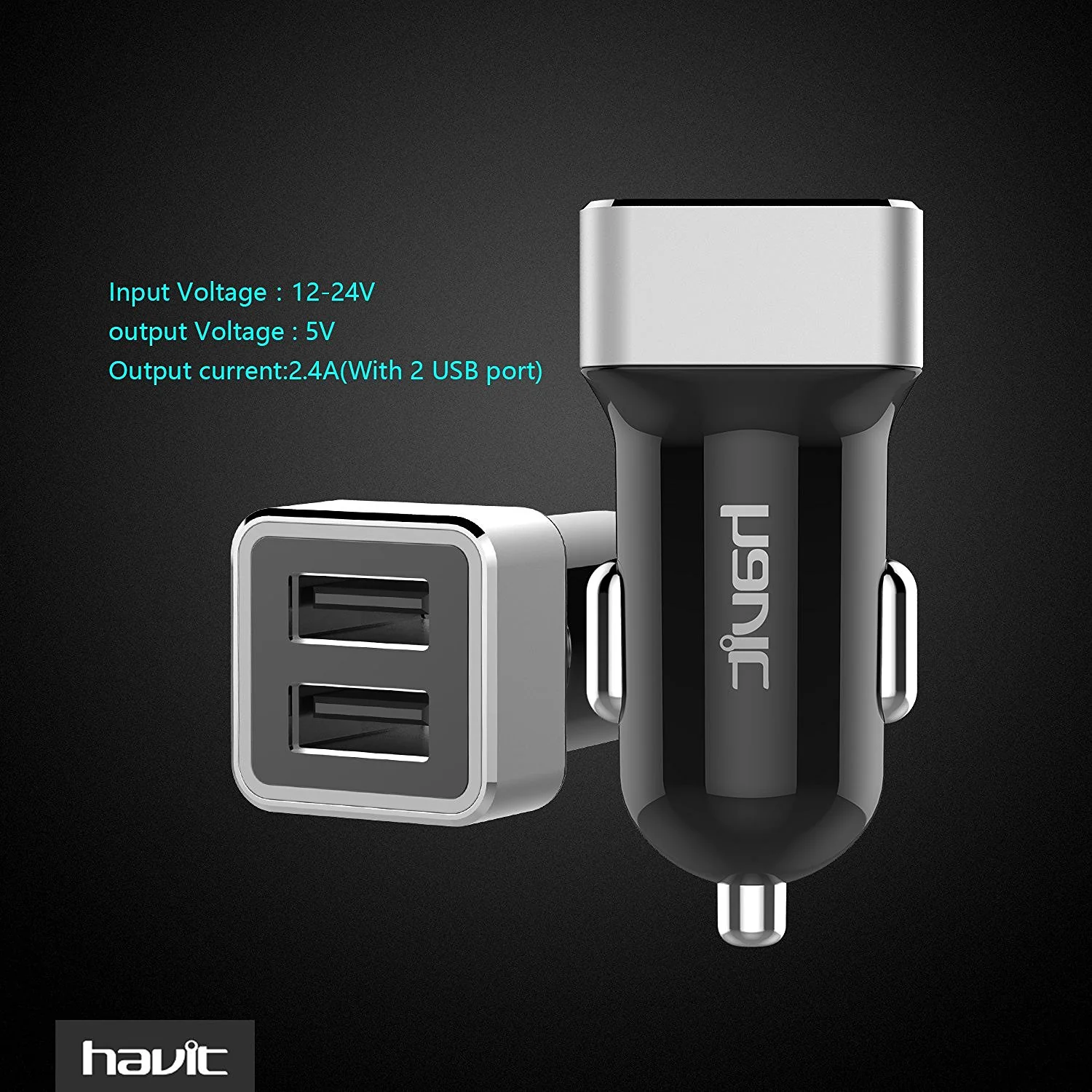 HAVIT HV-UC264 2.4A Dual Port USB Car Charger - Image 7