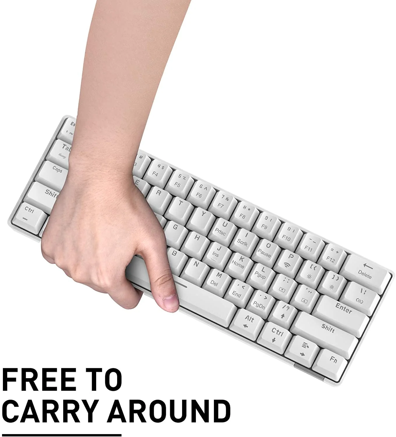 HAVIT KB255GCM Wireless 60% Mechanical Keyboard with 61 keys, Rainbow Backlit, Bluetooth 5.0 / Wired Modes - Image 11