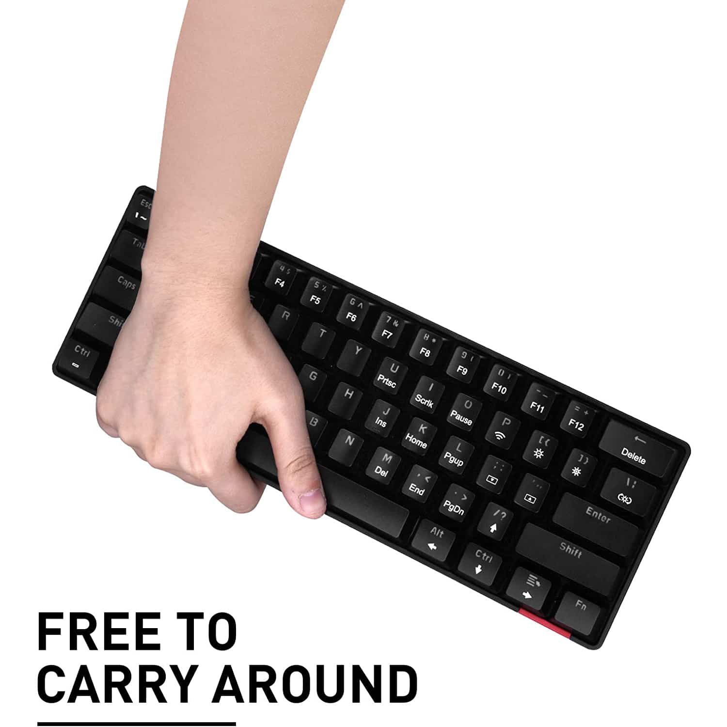 HAVIT KB255GCM Wireless 60% Mechanical Keyboard with 61 keys, Rainbow Backlit, Bluetooth 5.0 / Wired Modes - Image 3