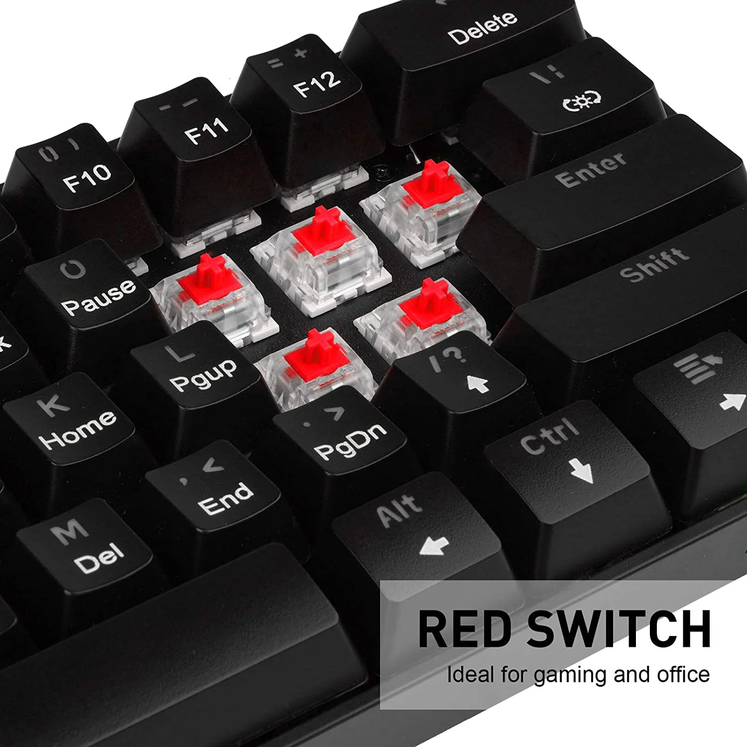 HAVIT KB255GCM Wireless 60% Mechanical Keyboard with 61 keys, Rainbow Backlit, Bluetooth 5.0 / Wired Modes - Image 6
