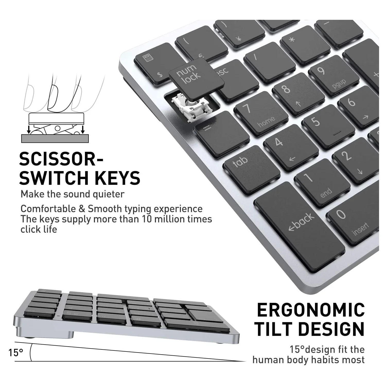 HAVIT KB260GCM 26 Keys Wireless Number Keypad for Mac OS and Window System - Image 11