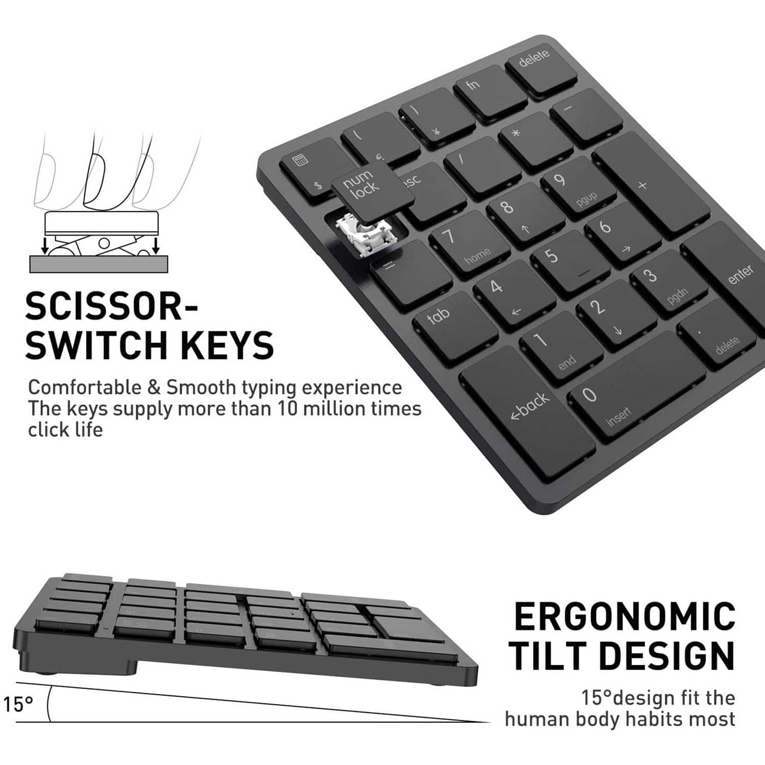 HAVIT KB260GCM 26 Keys Wireless Number Keypad for Mac OS and Window System - Image 6
