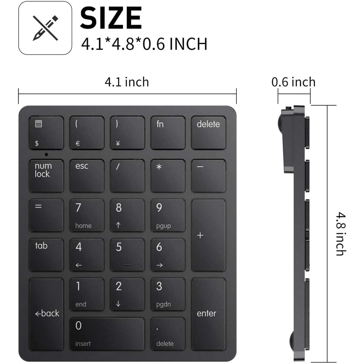 HAVIT KB260GCM 26 Keys Wireless Number Keypad for Mac OS and Window System - Image 7