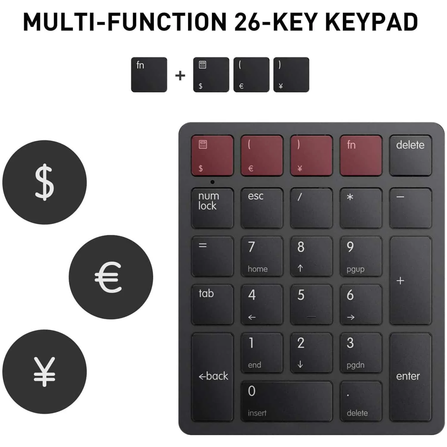 HAVIT KB260GCM 26 Keys Wireless Number Keypad for Mac OS and Window System - Image 8