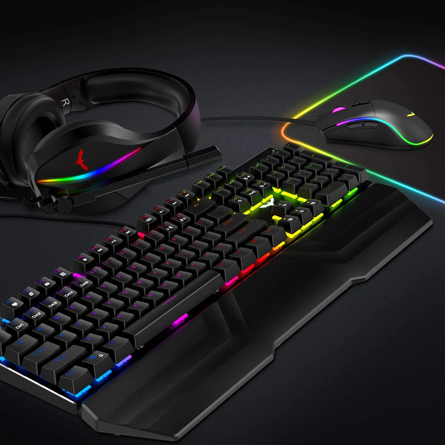 HAVIT HV-KB380L Mechanical Keyboard Mouse & RGB Headset Kit (Upgraded Version) - Image 10