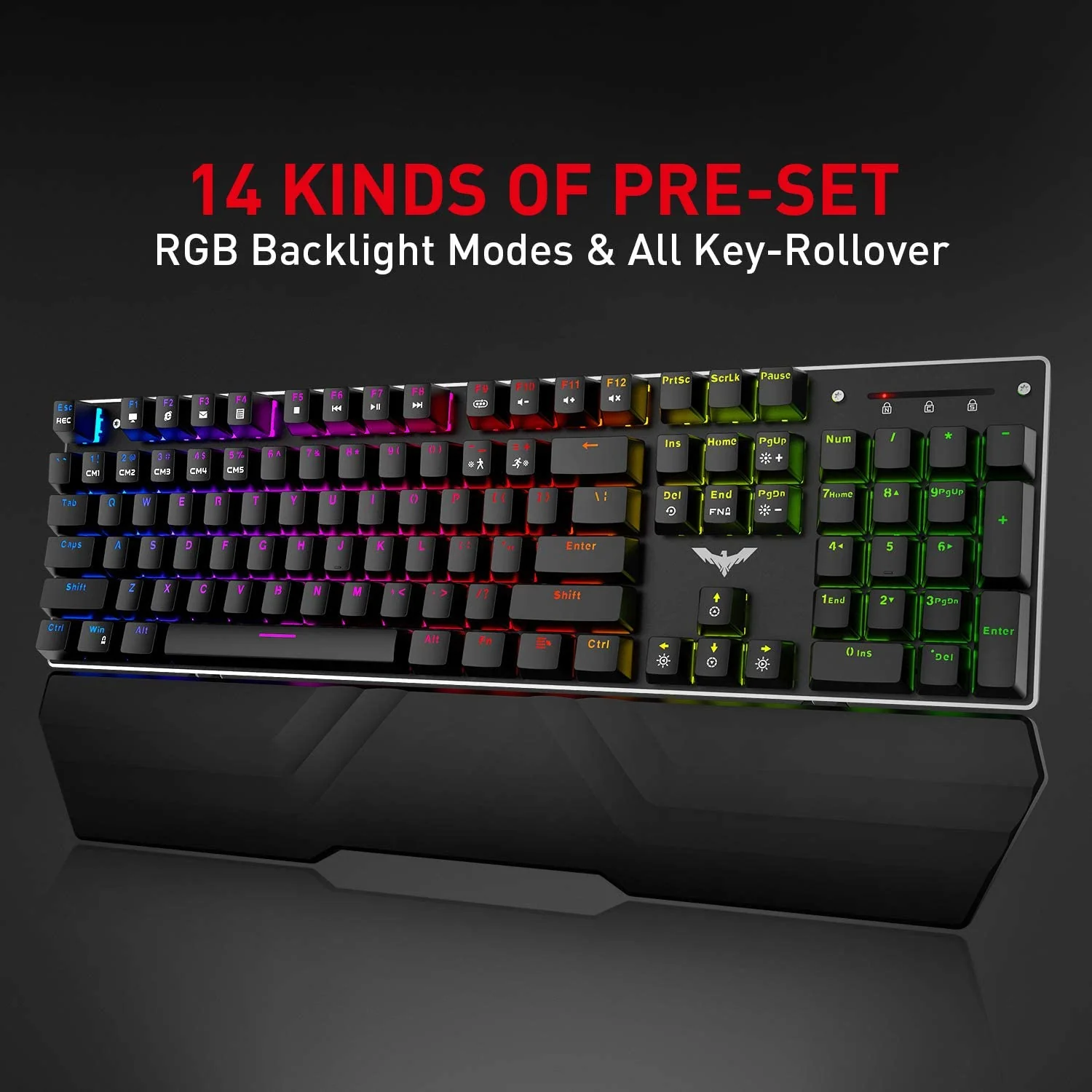 HAVIT HV-KB380L Mechanical Keyboard Mouse & RGB Headset Kit (Upgraded Version) - Image 2