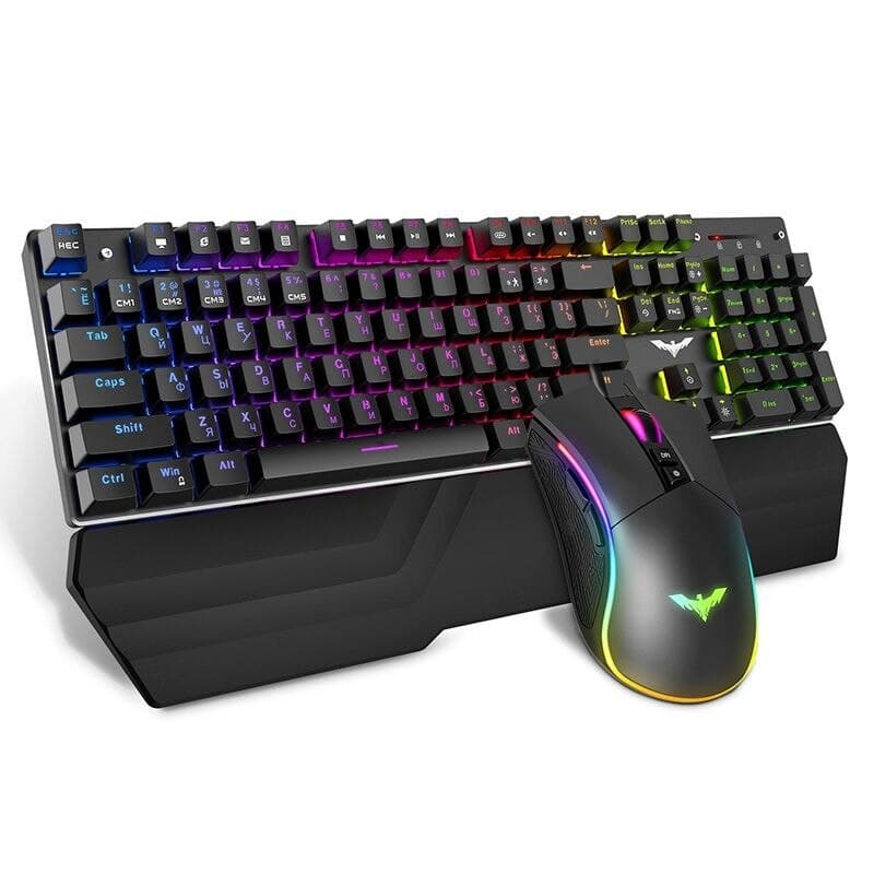HAVIT KB389L Mechanical Keyboard and Mouse Combo 104 Keys with Detachable Wrist Rest - Image 10