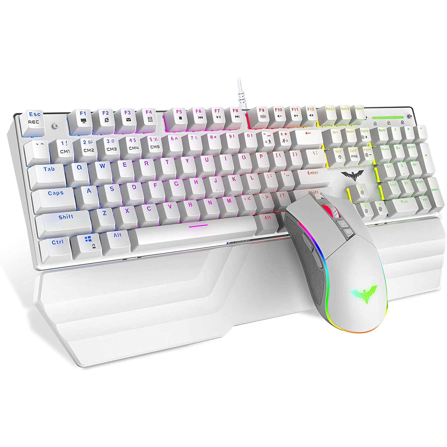 HAVIT KB389L Mechanical Keyboard and Mouse Combo 104 Keys with Detachable Wrist Rest - Image 11