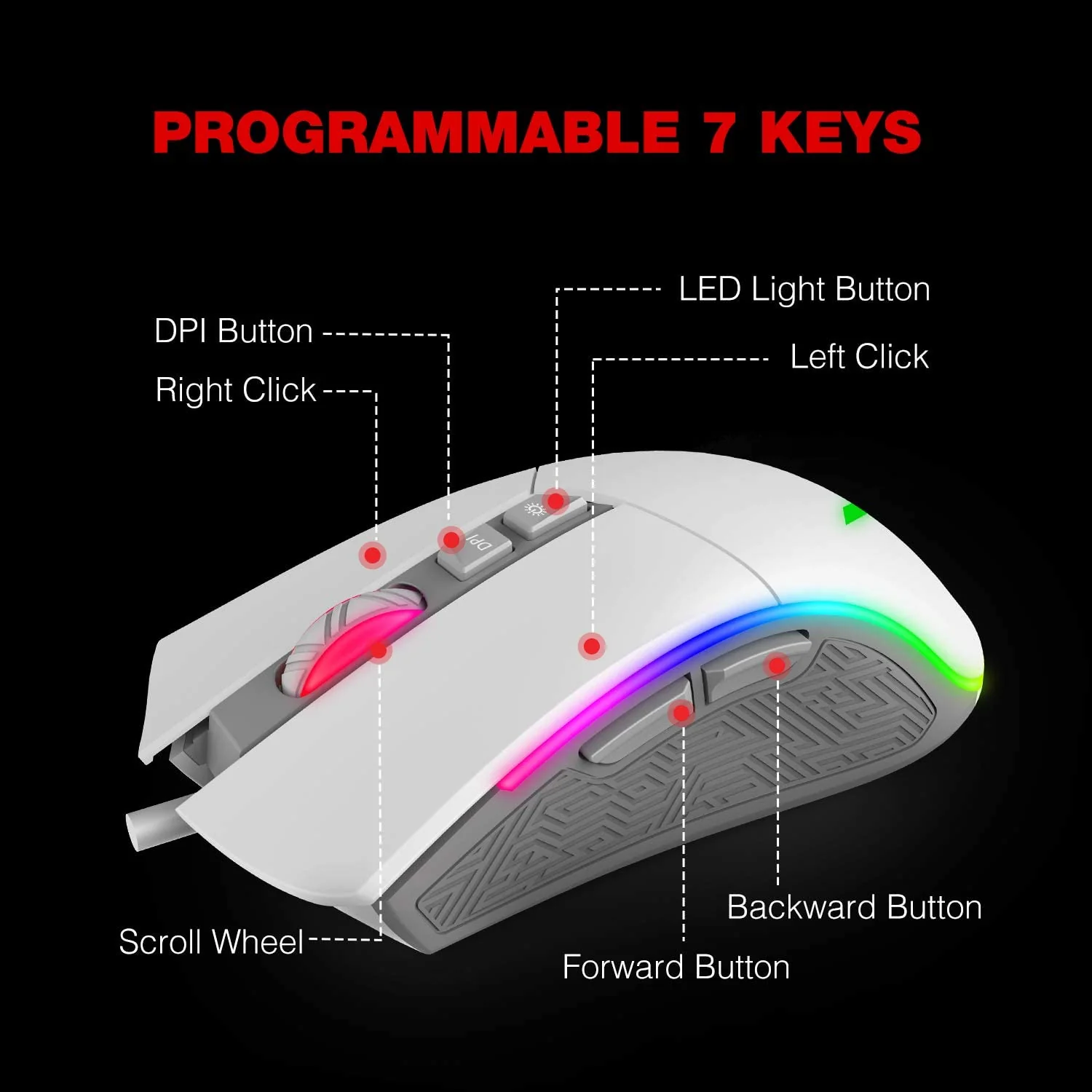 HAVIT KB389L Mechanical Keyboard and Mouse Combo 104 Keys with Detachable Wrist Rest - Image 16