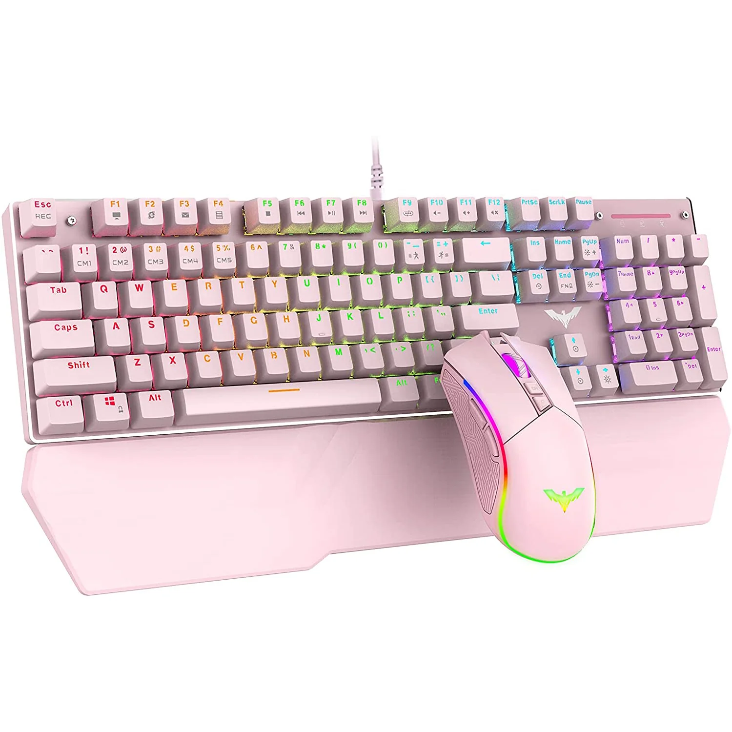 HAVIT KB389L Mechanical Keyboard and Mouse Combo 104 Keys with Detachable Wrist Rest - Image 19