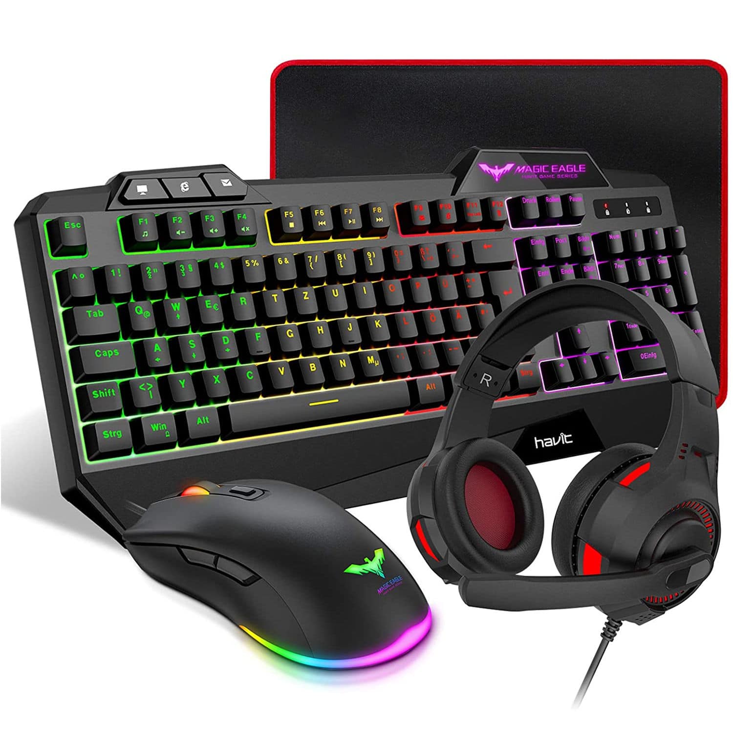 HAVIT KB392L Gaming Keyboard + Mouse + Mouse Pad + Headset Combo - Image 8