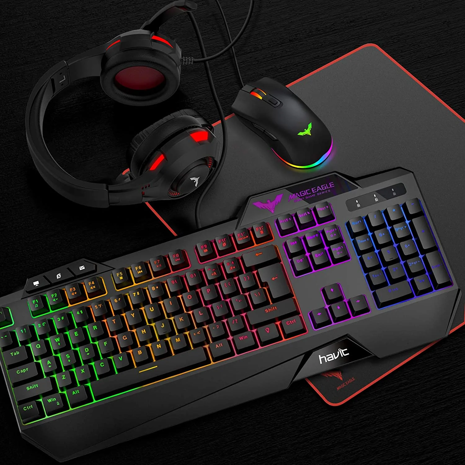 HAVIT KB392L Gaming Keyboard + Mouse + Mouse Pad + Headset Combo - Image 9
