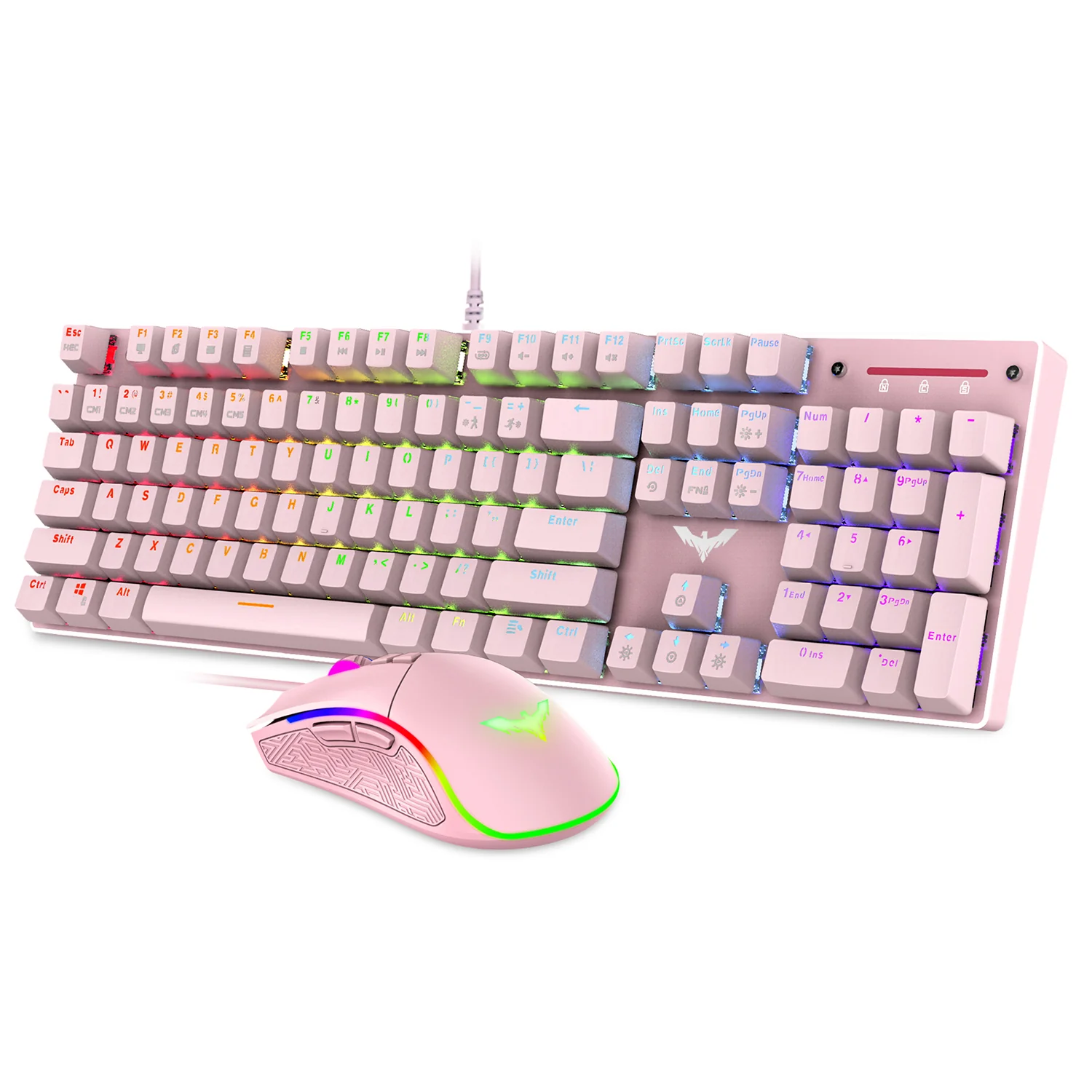 HAVIT KB393L Mechanical Gaming Keyboard and Mouse Combo 104 Keys with Rainbow Backlit - Image 16
