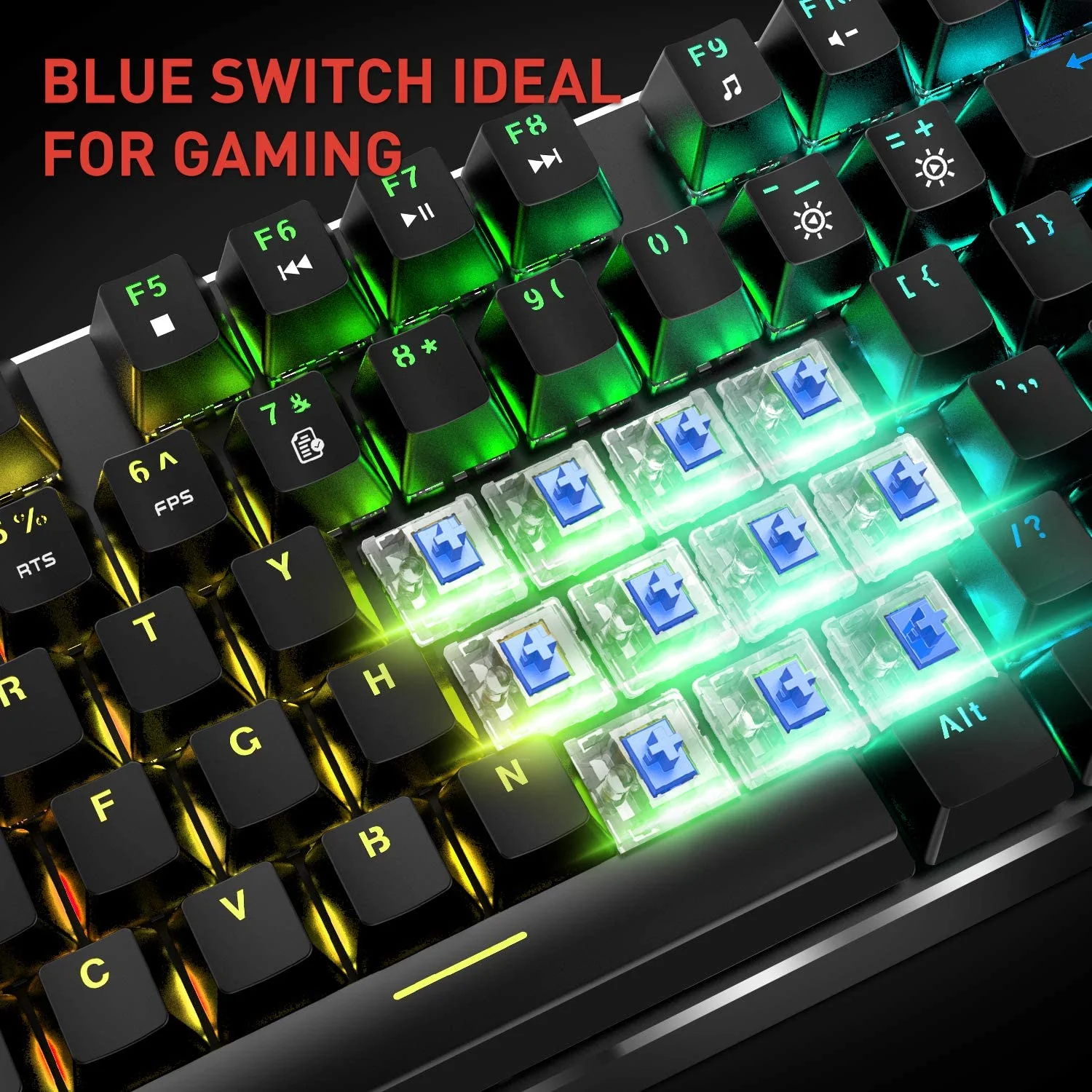 HAVIT KB393L Mechanical Gaming Keyboard and Mouse Combo 104 Keys with Rainbow Backlit - Image 3