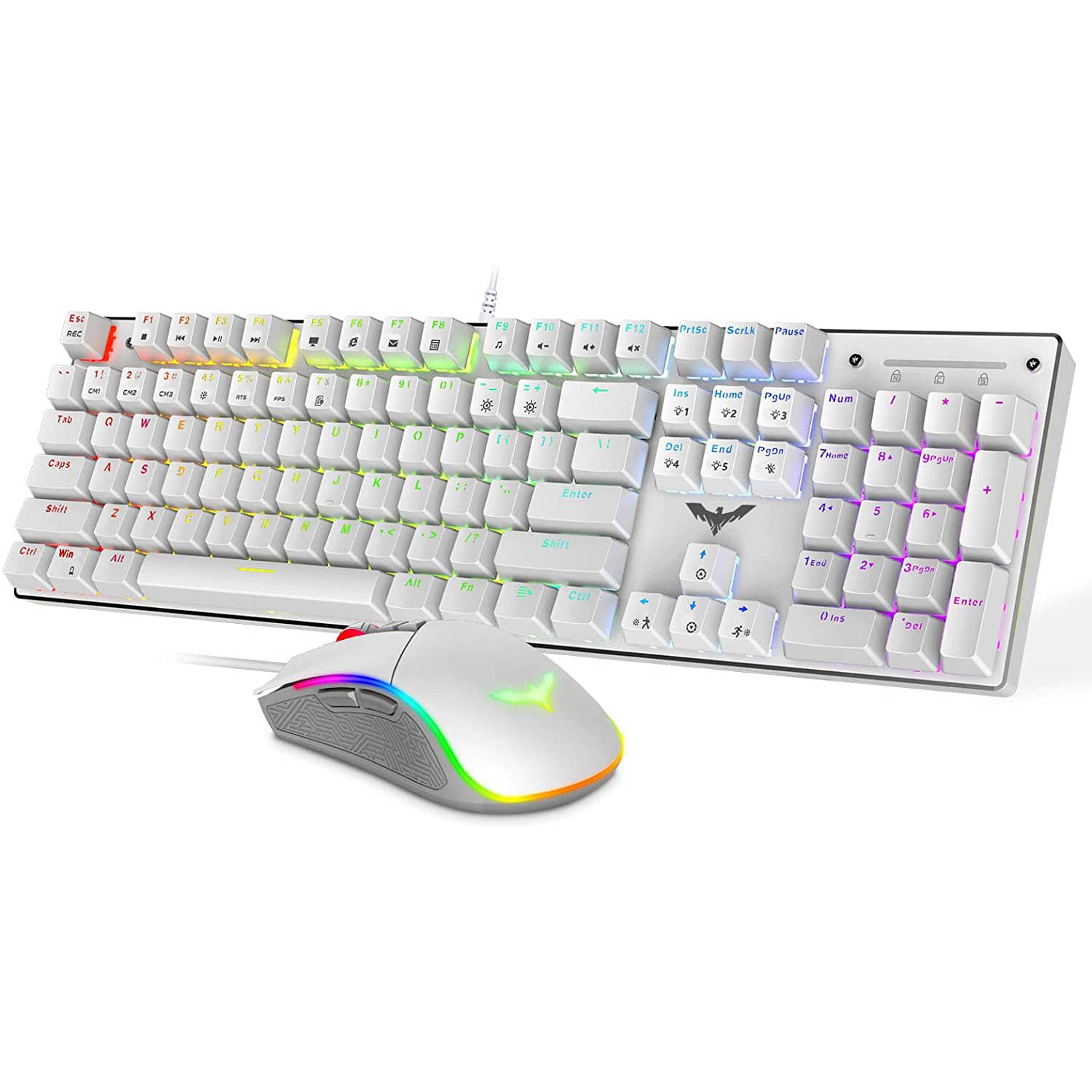 HAVIT KB393L Mechanical Gaming Keyboard and Mouse Combo 104 Keys with Rainbow Backlit - Image 9