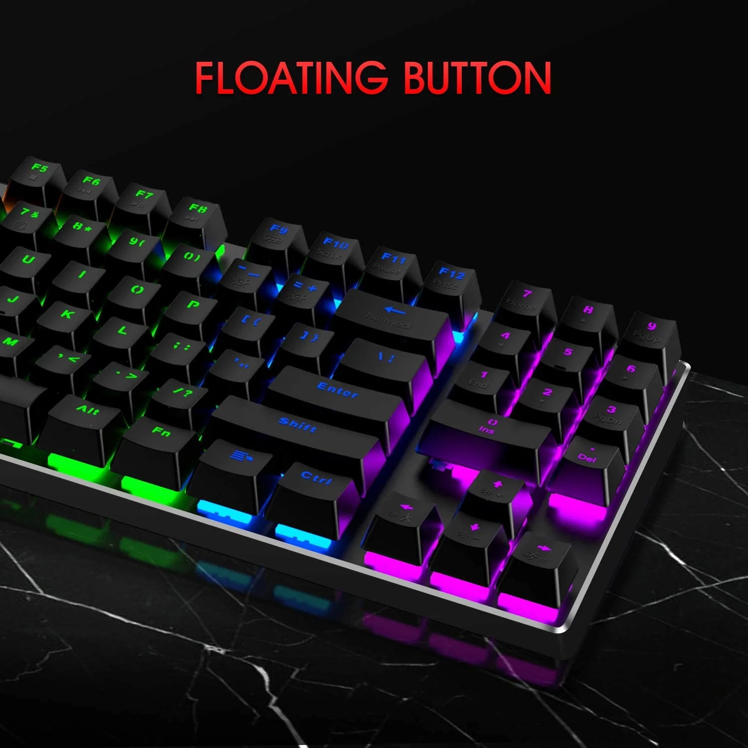 HAVIT KB486L Mechanical Keyboard Mouse & Mouse Pad Combo with 89 Keys Backlit Red Switch - Image 8