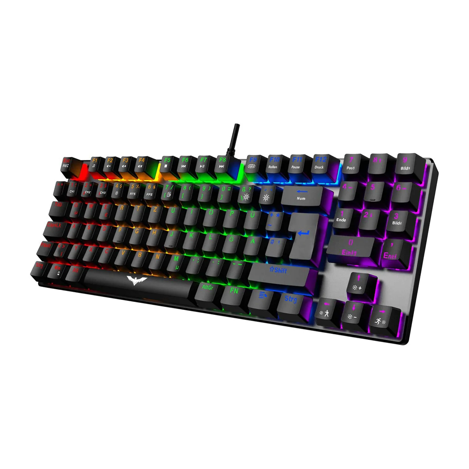 HAVIT KB486L Mechanical Keyboard Mouse & Mouse Pad Combo with 89 Keys Backlit Red Switch - Image 9