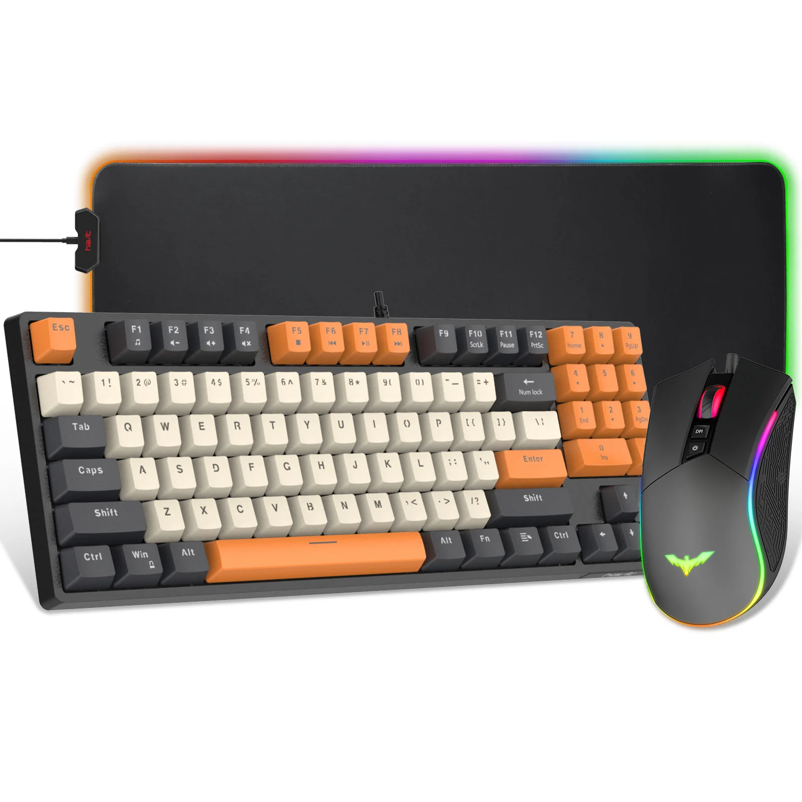 HAVIT KB487L Mechanical Keyboard Gaming Kit with Mouse + Mouse Pad +Headset + Headset Stand Combo - Image 10