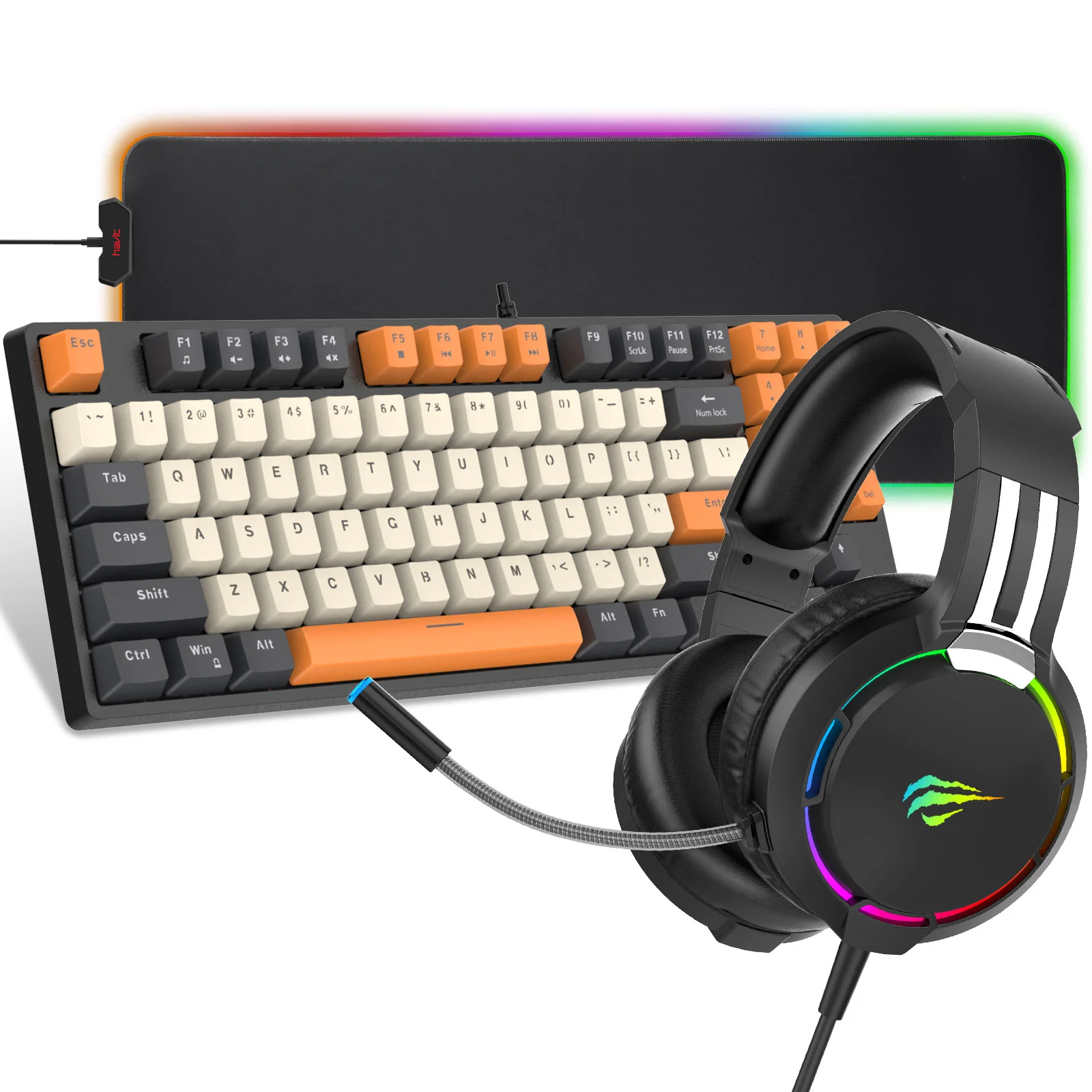 HAVIT KB487L Mechanical Keyboard Gaming Kit with Mouse + Mouse Pad +Headset + Headset Stand Combo - Image 13