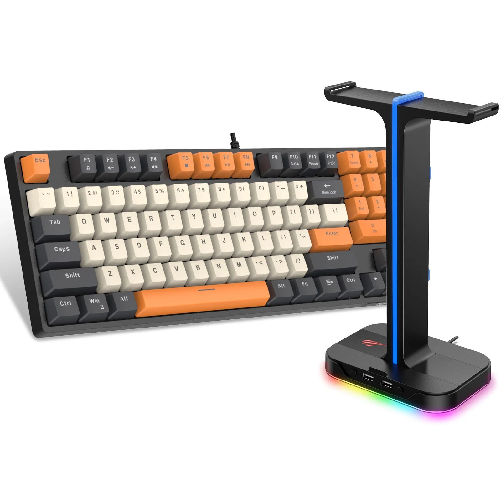 HAVIT KB487L Mechanical Keyboard Gaming Kit with Mouse + Mouse Pad +Headset + Headset Stand Combo - Image 4