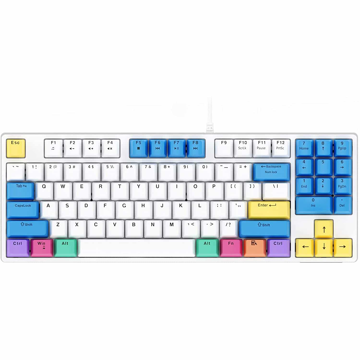 HAVIT KB487L TKL Gaming Mechanical Keyboard 89 Keys PBT Keycaps - Image 10