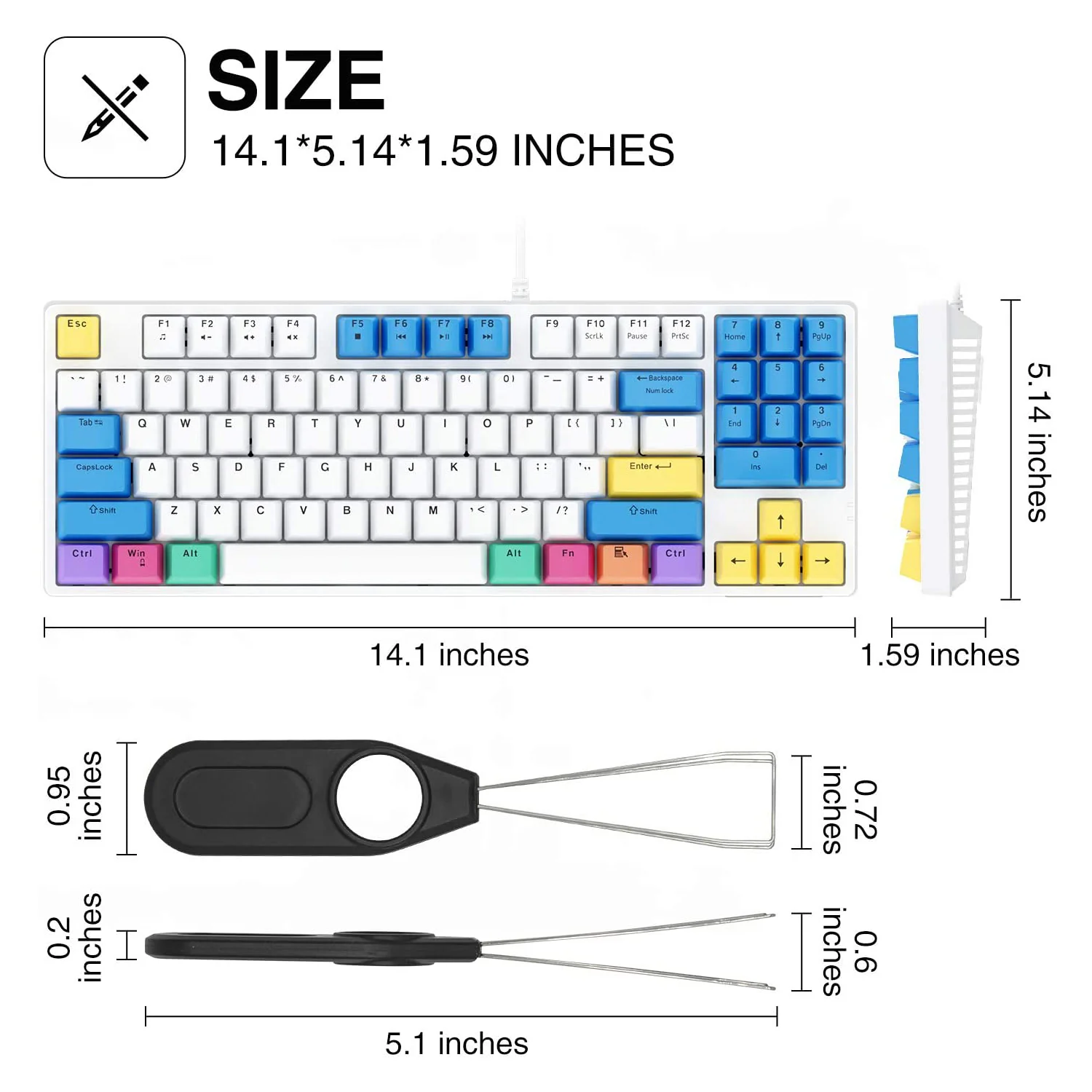 HAVIT KB487L TKL Gaming Mechanical Keyboard 89 Keys PBT Keycaps - Image 17