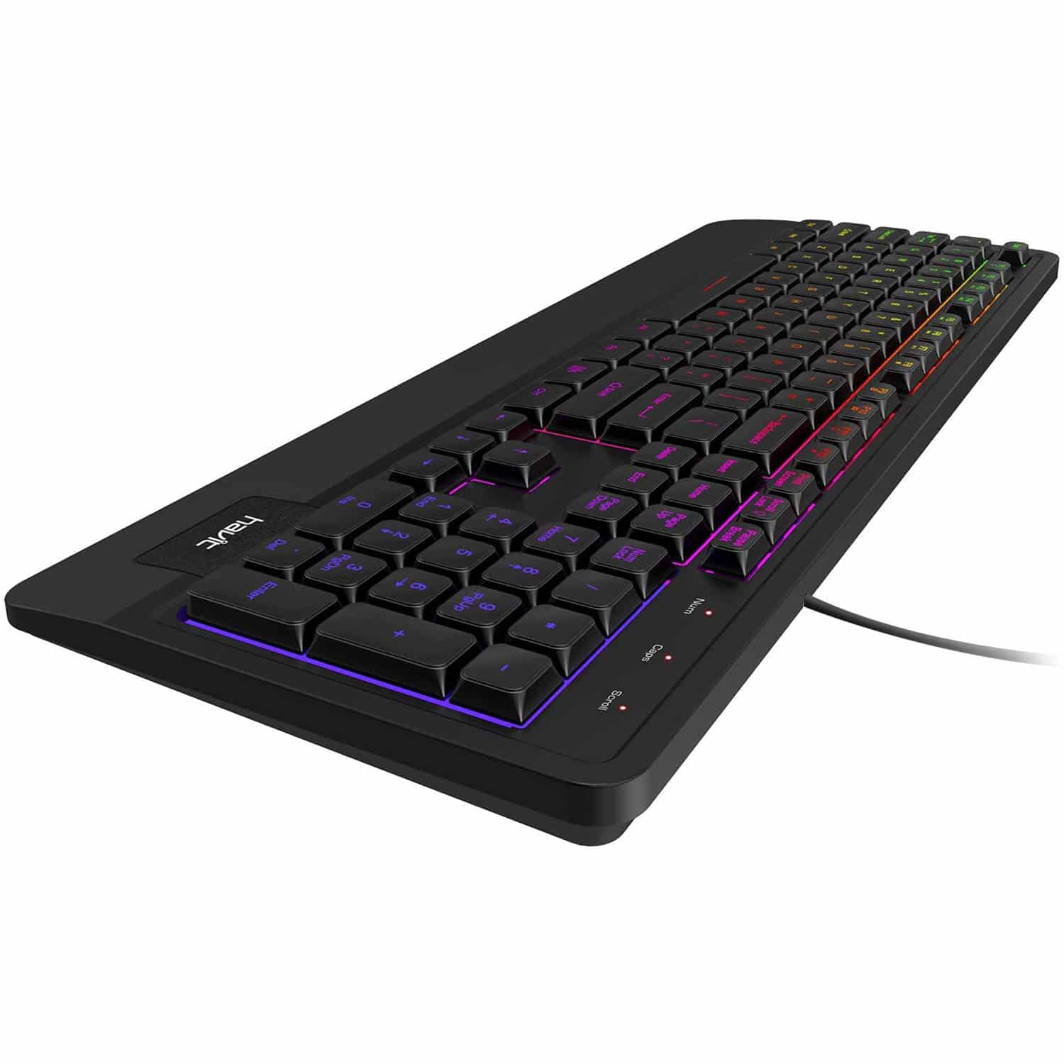 HAVIT KB488L Computer Keyboard 104 Keys with Rainbow Backlit & Wrist Rest - Image 9