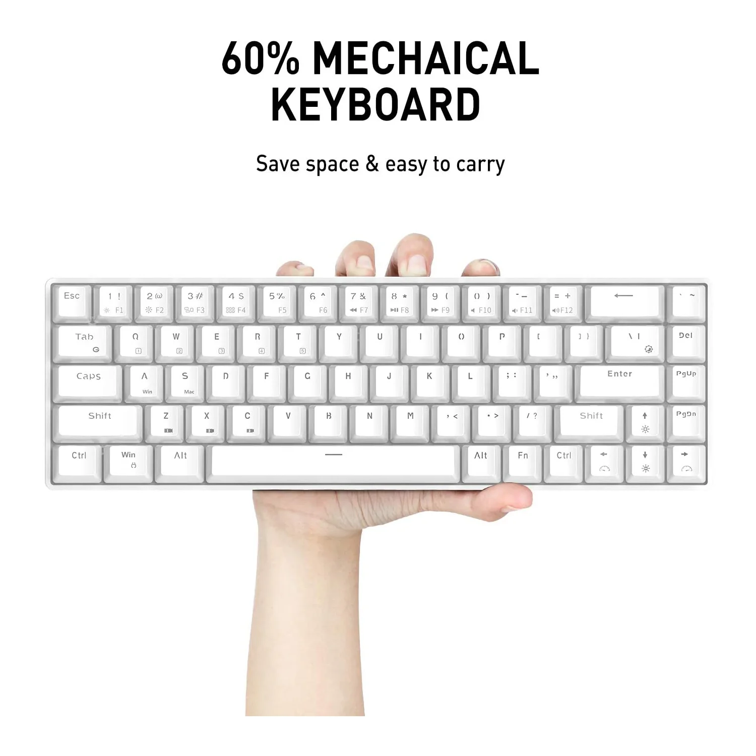 HAVIT KB498L Wireless Mechanical Keyboard & Programmable RGB Mouse Combo - 60% Keyboard with Bluetooth / Wired Modes - Image 11
