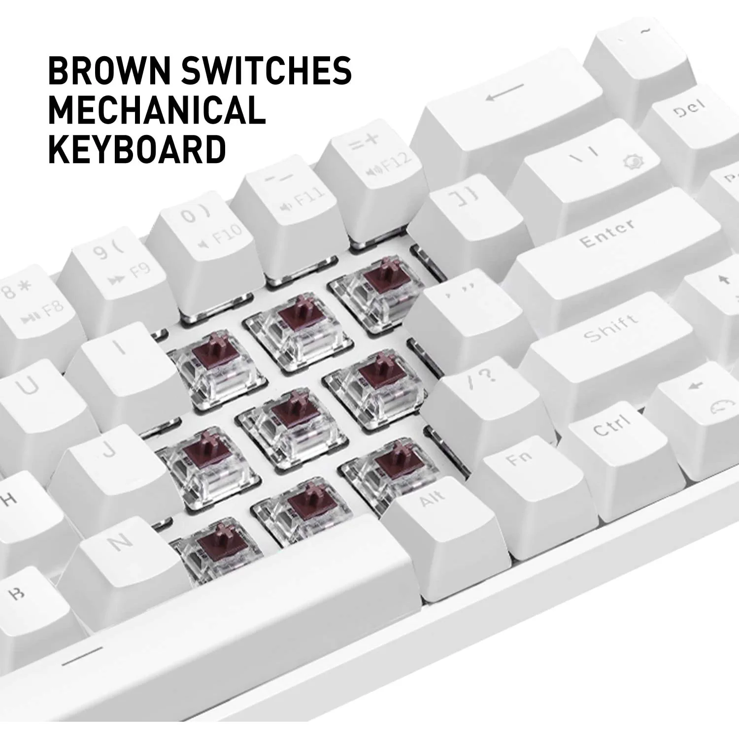 HAVIT KB498L Wireless Mechanical Keyboard & Programmable RGB Mouse Combo - 60% Keyboard with Bluetooth / Wired Modes - Image 16