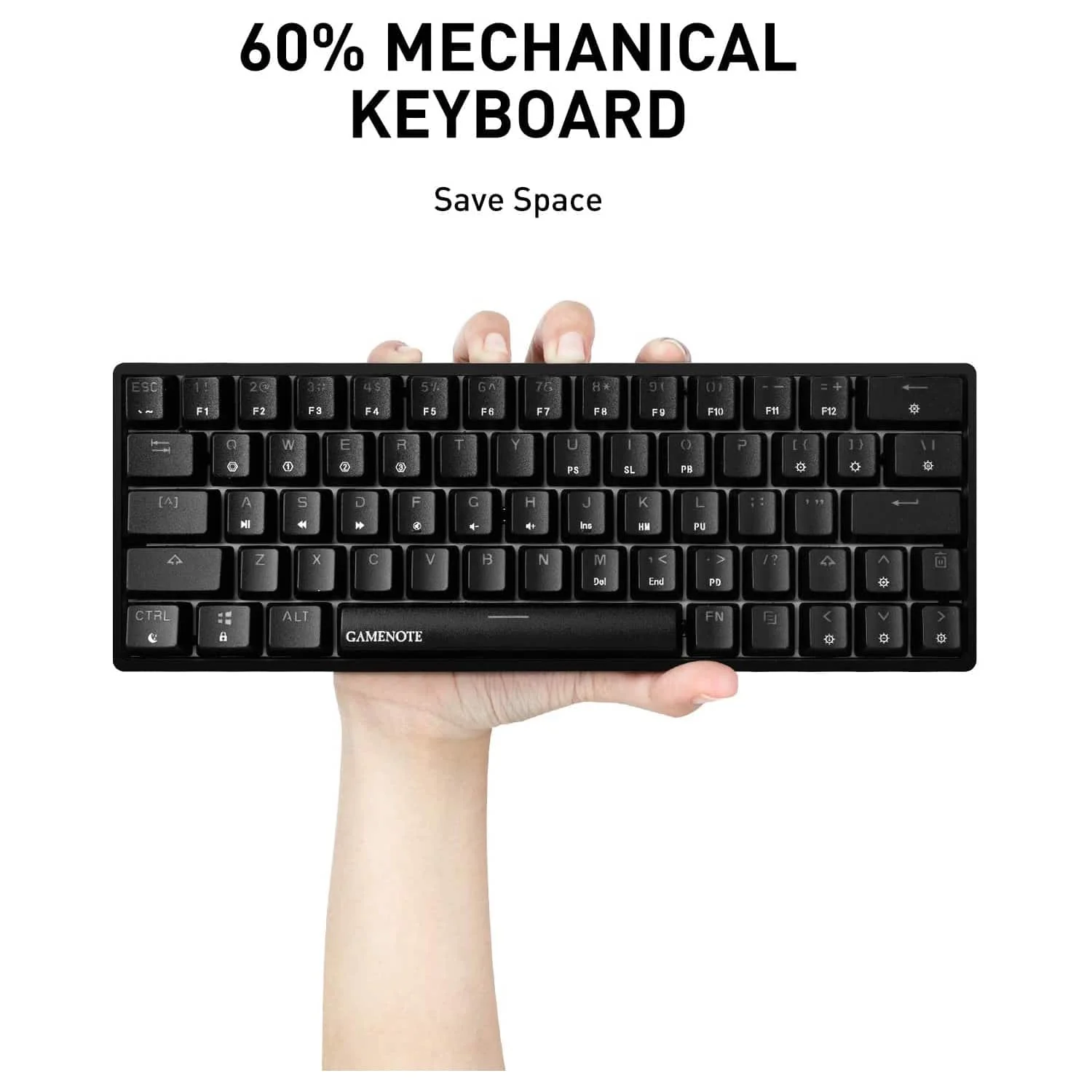 HAVIT KB500L 60% Mechanical Keyboard with Hot Swappable Brown Switch, RGB Compact, Waterproof & Programmable - Image 2
