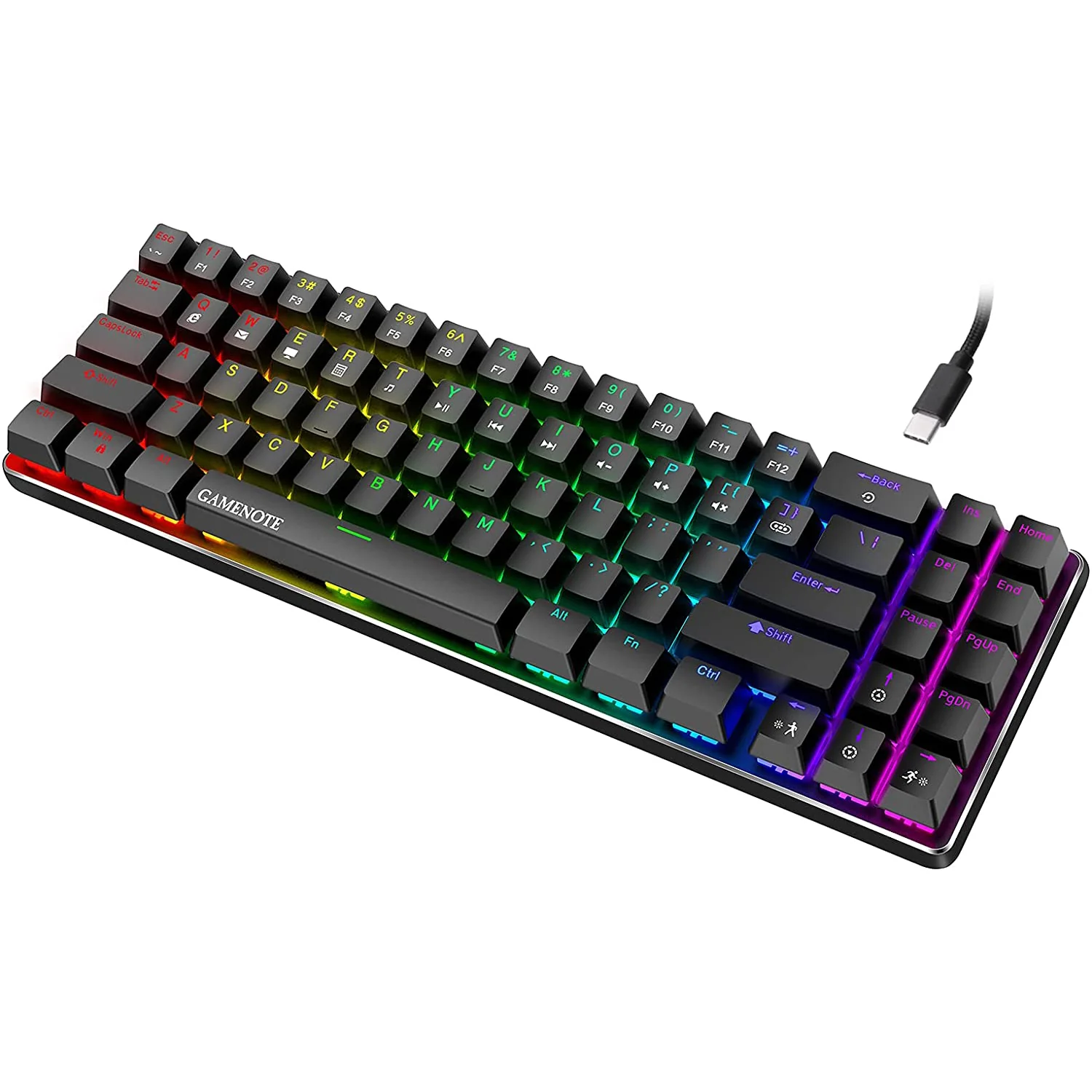 HAVIT KB512L 60% Gaming Mechanical Keyboard with 71-Key, LED Backlit, Detachable USB Type-C Cable - Image 10