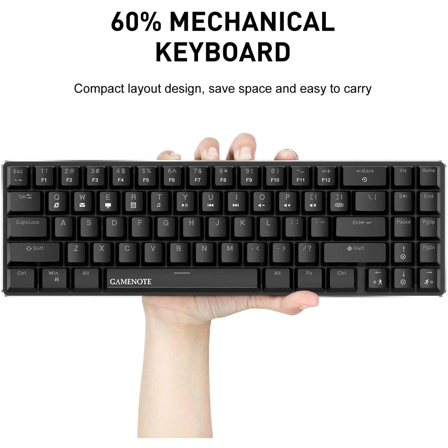 HAVIT KB512L 60% Gaming Mechanical Keyboard with 71-Key, LED Backlit, Detachable USB Type-C Cable - Image 2