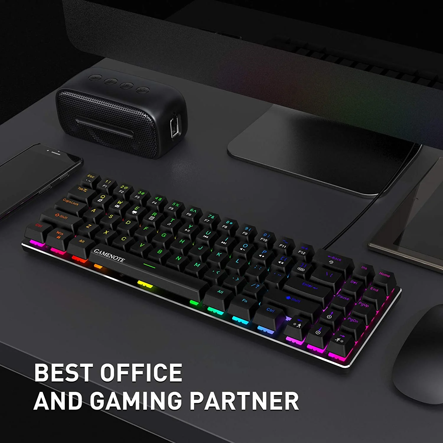 HAVIT KB512L 60% Gaming Mechanical Keyboard with 71-Key, LED Backlit, Detachable USB Type-C Cable - Image 7
