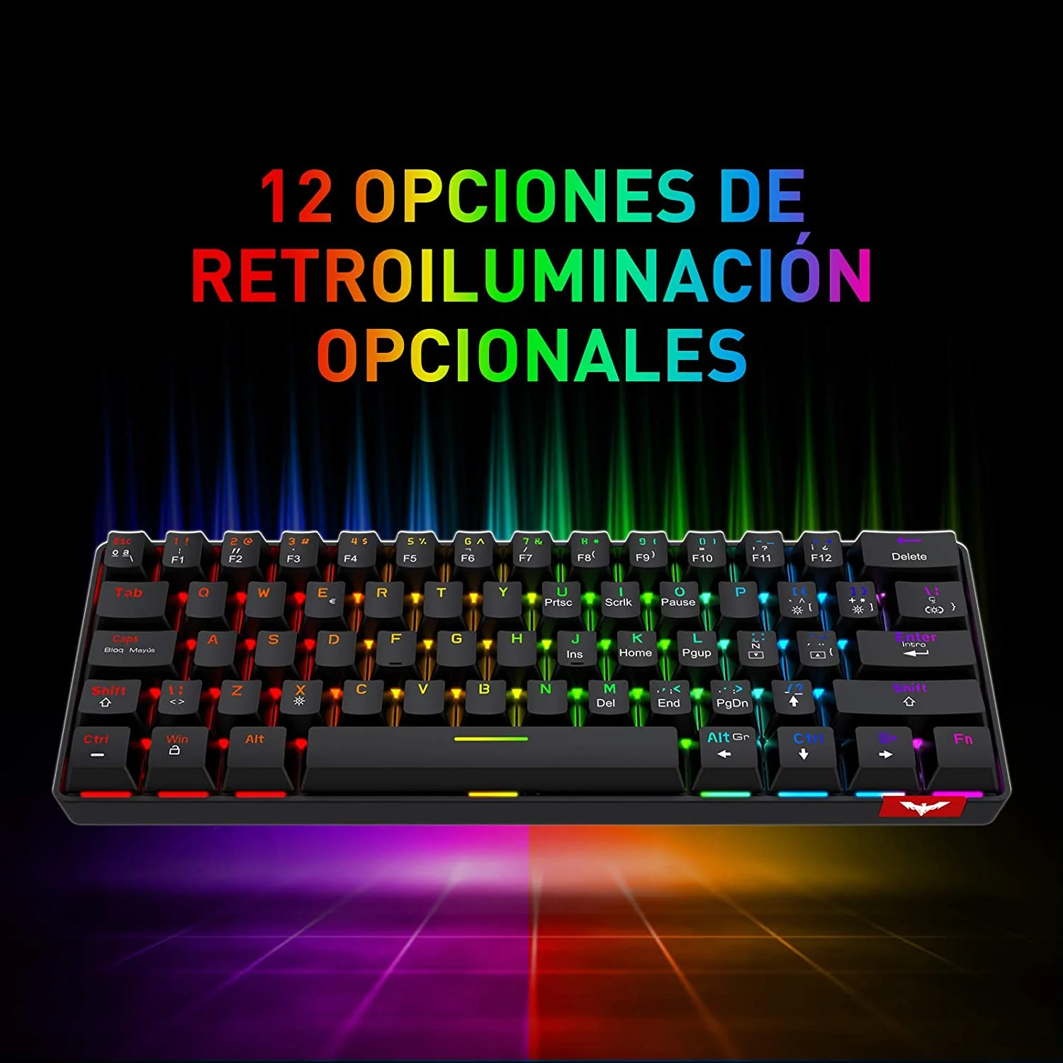 HAVIT KB611CM 60% Mechanical Keyboard & Programmable RGB Mouse Combo - 61 Keys Wired Type-C Backlit - Image 13