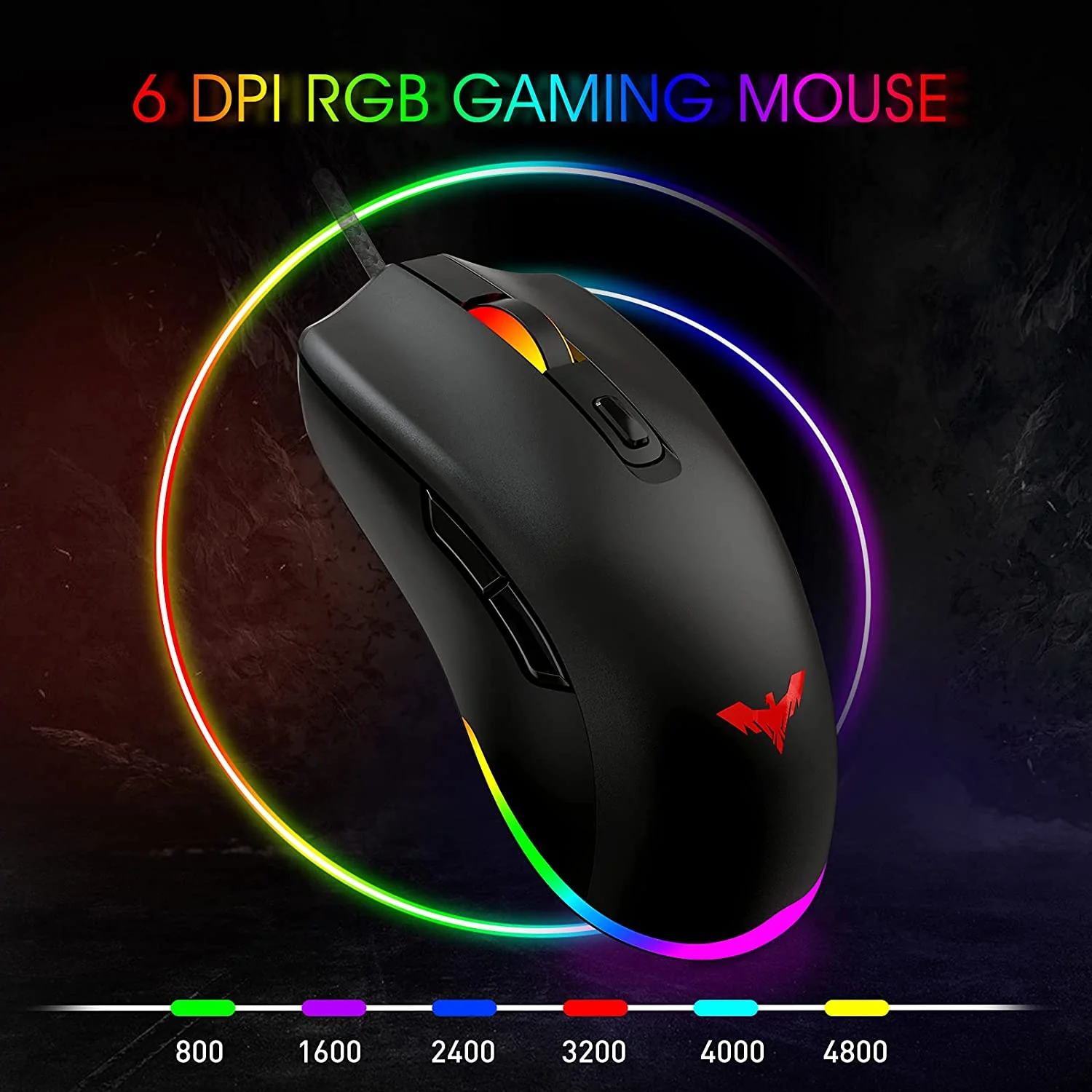 HAVIT KB611CM 60% Mechanical Keyboard & Programmable RGB Mouse Combo - 61 Keys Wired Type-C Backlit - Image 6