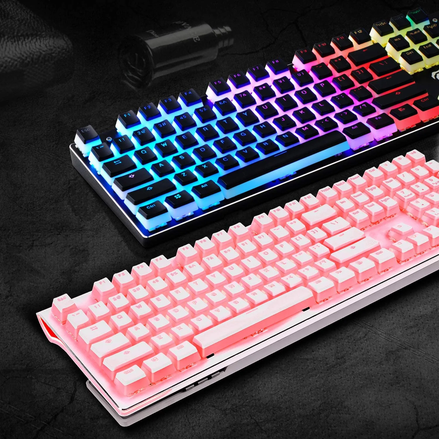 HAVIT KC22 PBT Keycaps with Puller - Pudding, Double Shot, for Cherry MX / Outemu Mechanical Keyboards - Image 10