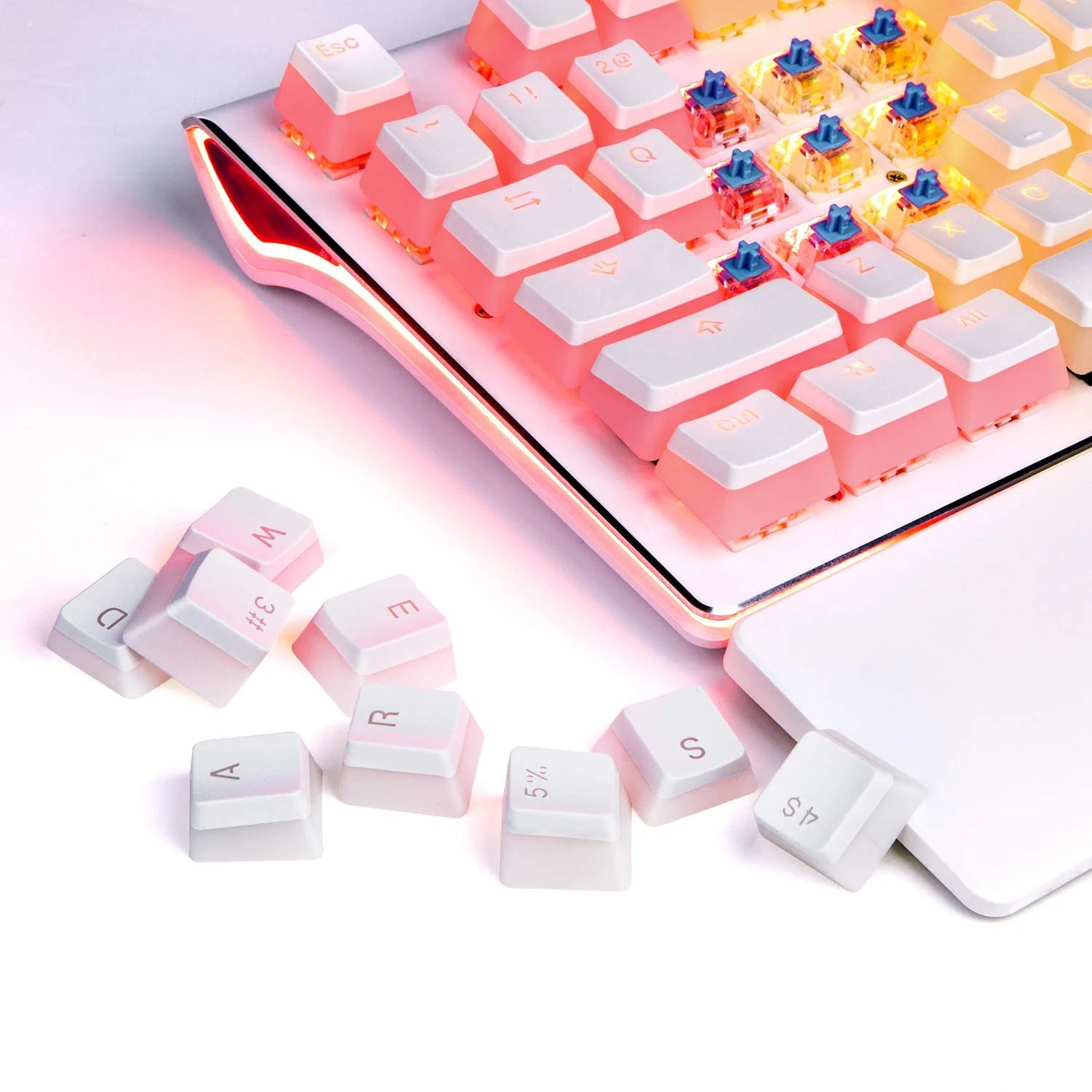 HAVIT KC22 PBT Keycaps with Puller - Pudding, Double Shot, for Cherry MX / Outemu Mechanical Keyboards - Image 12