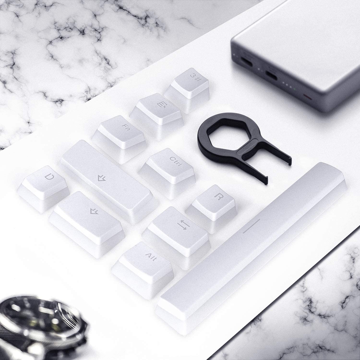 HAVIT KC22 PBT Keycaps with Puller - Pudding, Double Shot, for Cherry MX / Outemu Mechanical Keyboards - Image 17