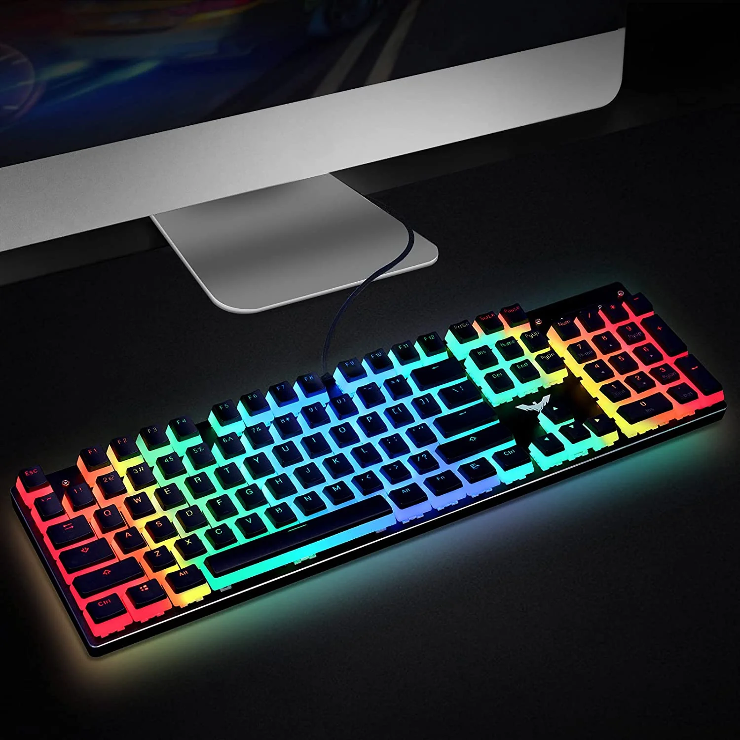 HAVIT KC22 PBT Keycaps with Puller - Pudding, Double Shot, for Cherry MX / Outemu Mechanical Keyboards - Image 4