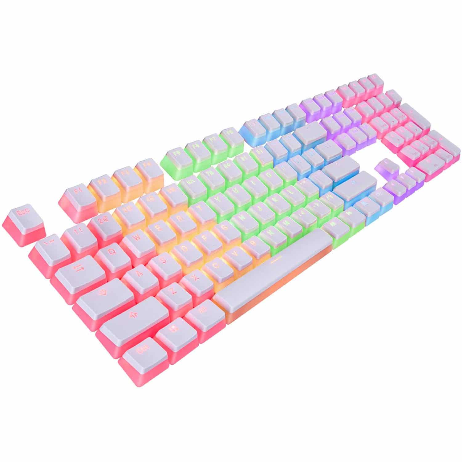 HAVIT KC22 PBT Keycaps with Puller - Pudding, Double Shot, for Cherry MX / Outemu Mechanical Keyboards - Image 9
