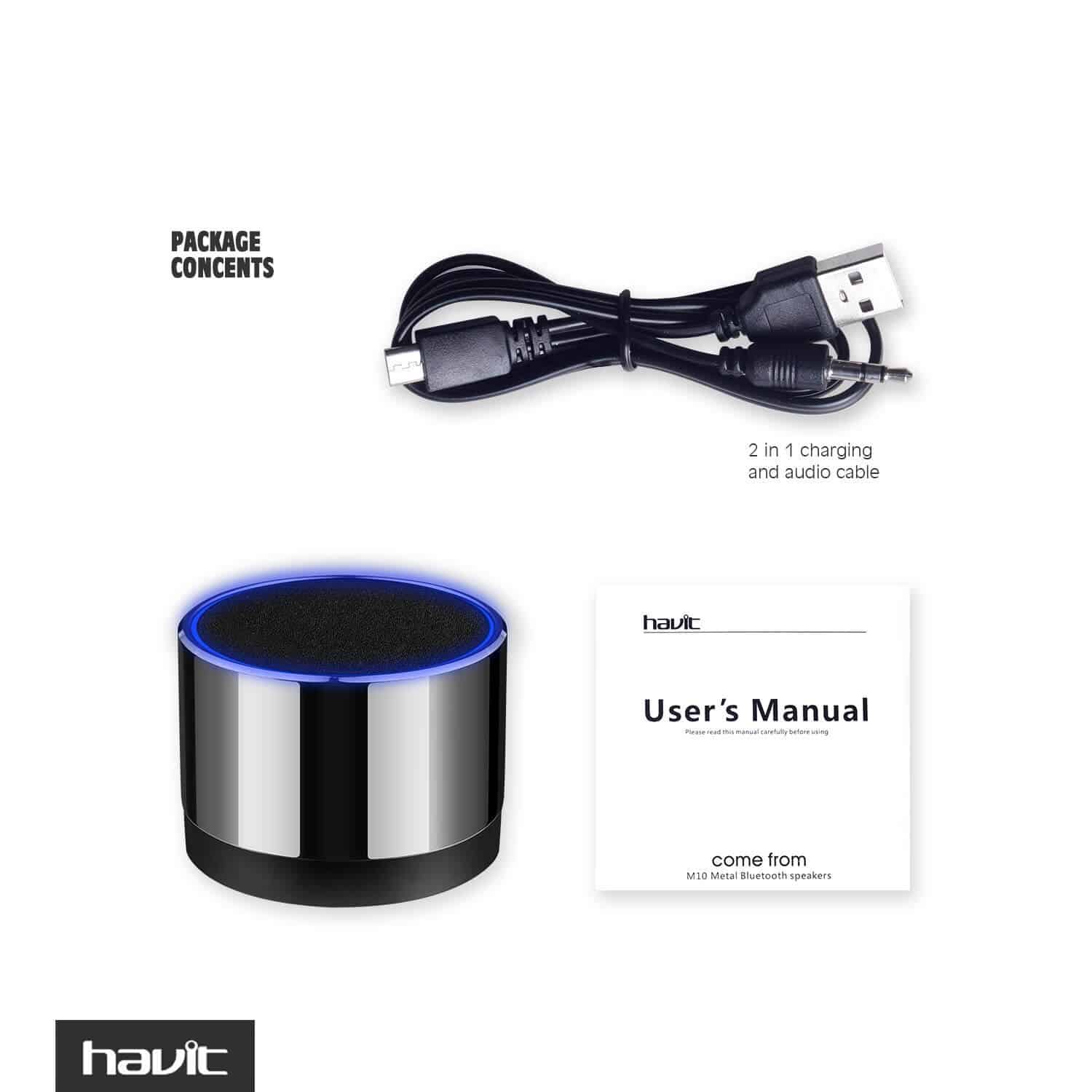 HAVIT M10 Mini Bluetooth Speaker with Cicada Membrane Technology - Image 13