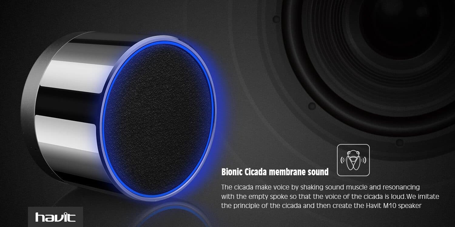 HAVIT M10 Mini Bluetooth Speaker with Cicada Membrane Technology - Image 18
