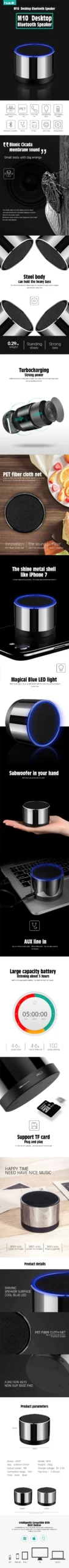 HAVIT M10 Mini Bluetooth Speaker with Cicada Membrane Technology - Image 3