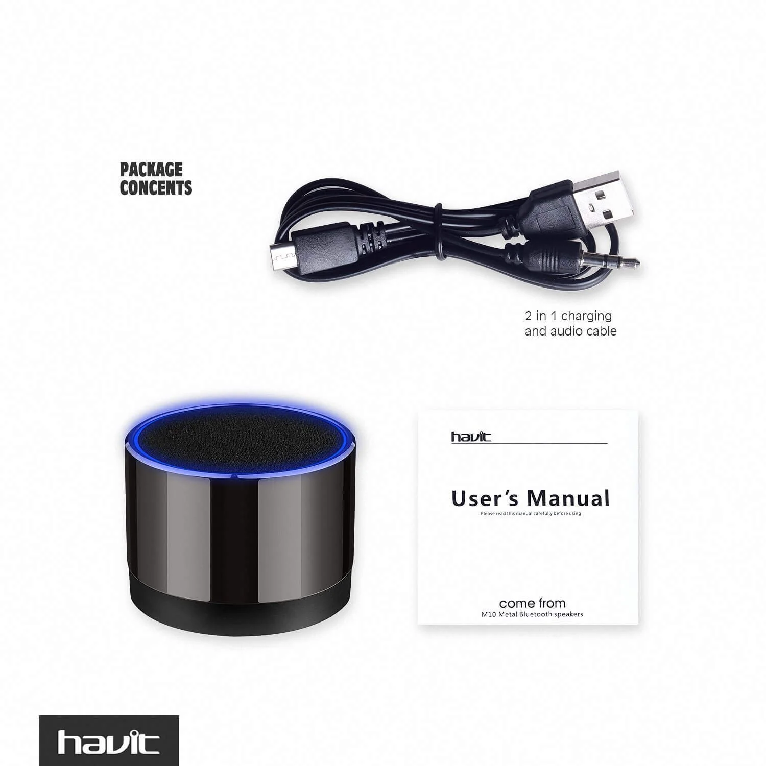 HAVIT M10 Mini Bluetooth Speaker with Cicada Membrane Technology - Image 4