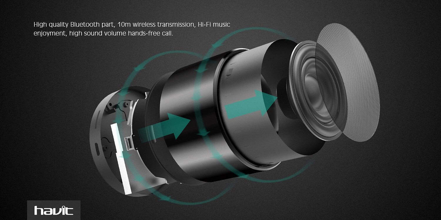 HAVIT M10 Mini Bluetooth Speaker with Cicada Membrane Technology - Image 5